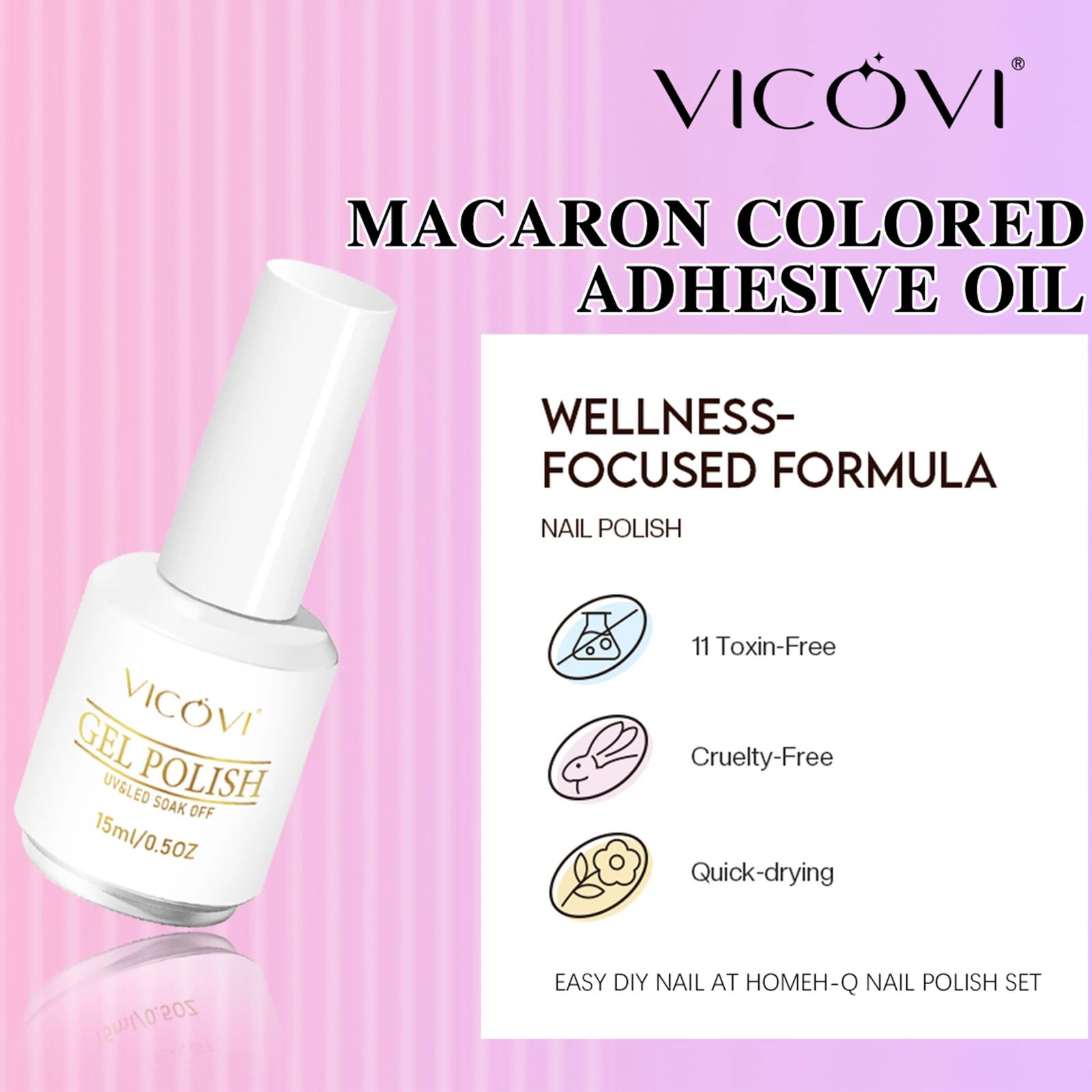 Wholesale Nail Supplies HEMA FREE 15ML 9 Colors Macarone Milky Candy Sweet Nail Gel Polish Soak Off Glue Salon Nail Gel Polish