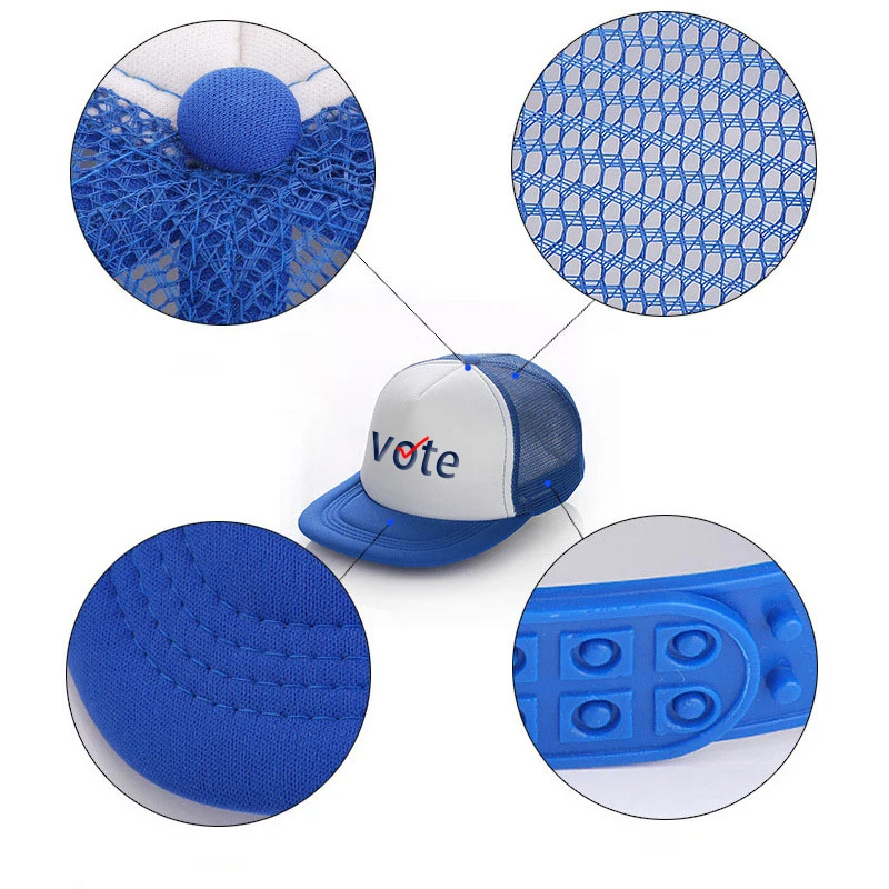 Wholesale Custom Logo Gifts Election Campaign Vote White Election Political Mesh Cap Sports Cap Hats