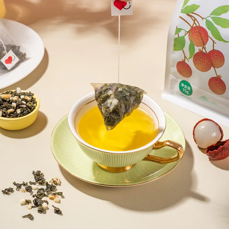 Factory custom can take samples of the pyramid combination of flavored tea