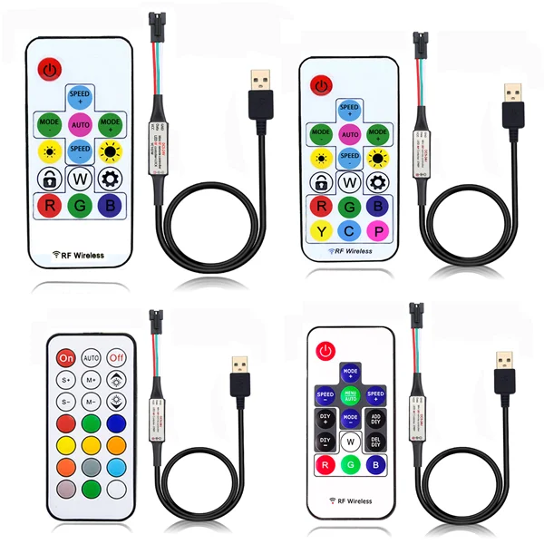 Мини-Контроллер освещения светодиодной ленты magic color RF WS2811 WS2812b 17 клавиш 21 клавиша