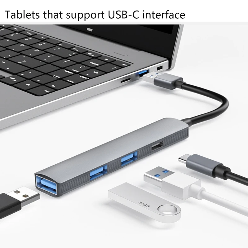 Кабель с разъемом типа C USB 2 0 концентратор 4 в 1 мульти разветвитель адаптер TF Card Reader слот для Macbook Pro 13 15 Air ПК Компьютерные аксессуары