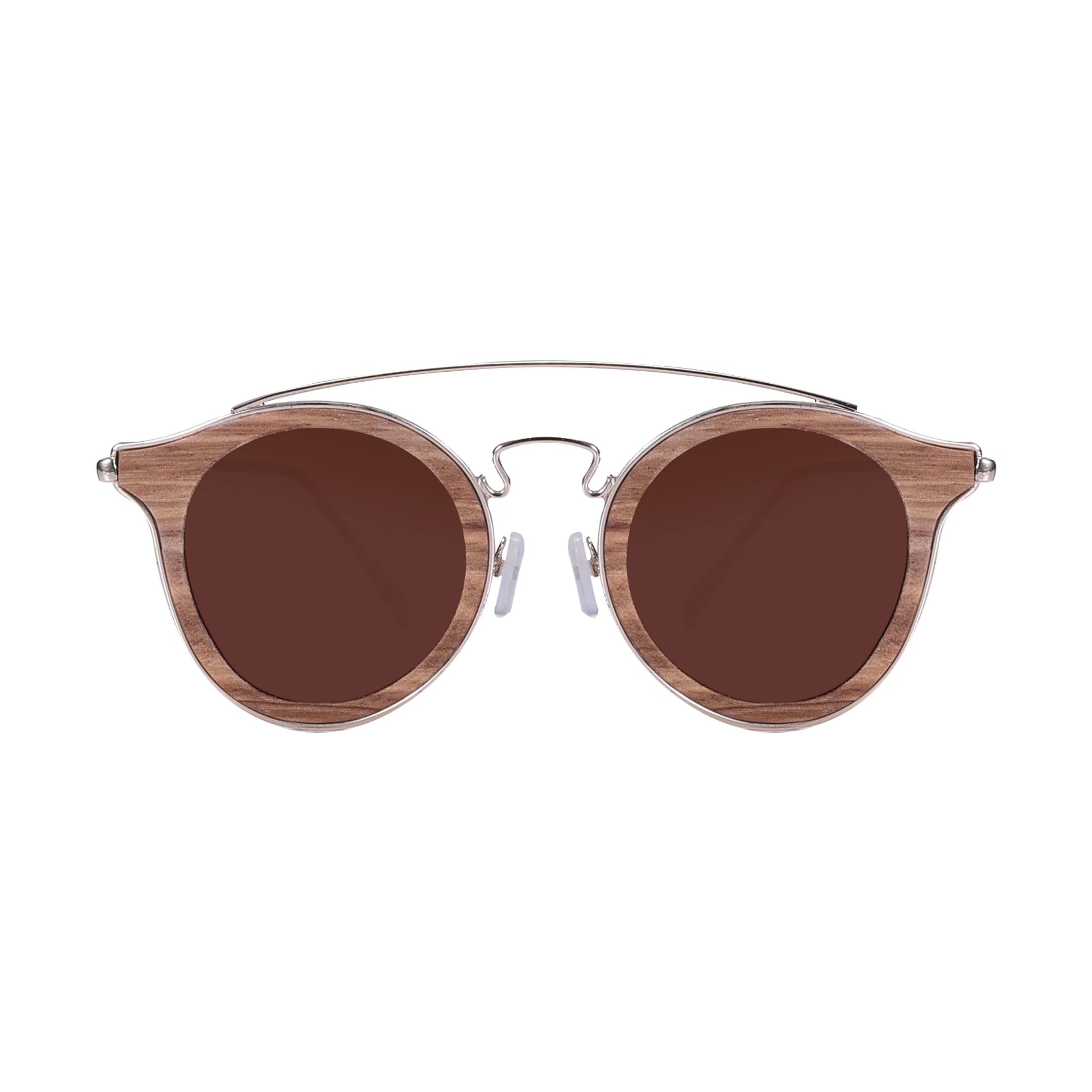 Uv400 Zebra Wood Sunglasses Holder with Metal Hinge for Men Women Eco--friendly Glasses