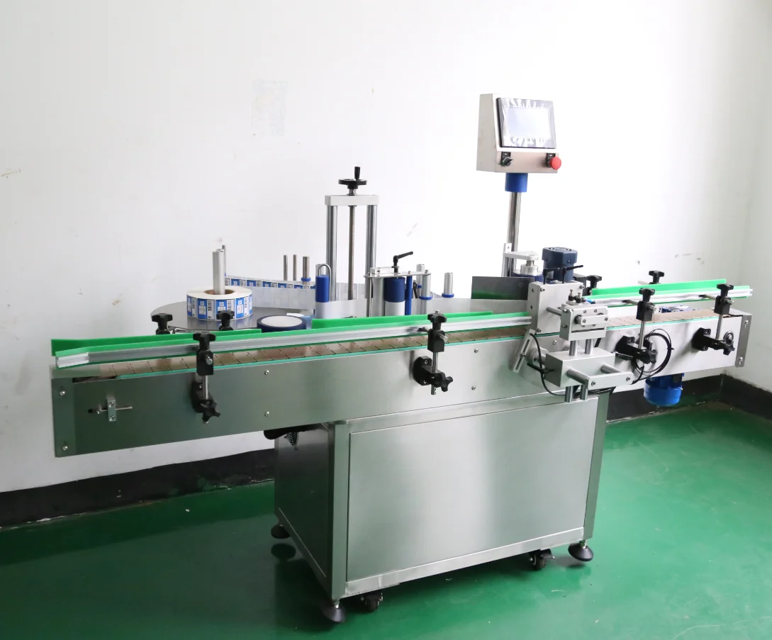 Hot selling adhesive labeling machines 5 gallon round bottle automatic stick labeler with low price
