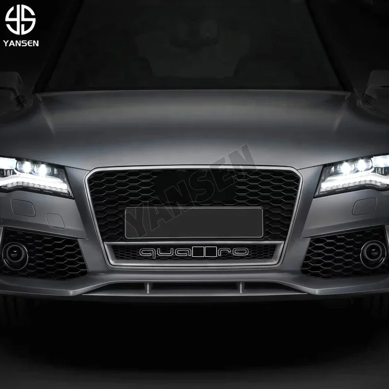 Автомобильный передний бампер решетка quattro логотип авто значок эмблема для Audi A6L A7 RS6 RS7
