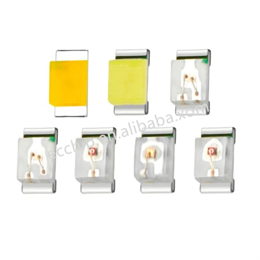 SMD 0402 (1mm x 0.5mm) Series LED Chip Diode Lights 3V 20mA Lighting White Red Green Blue Yellow Orange RGB Bi Color Bu