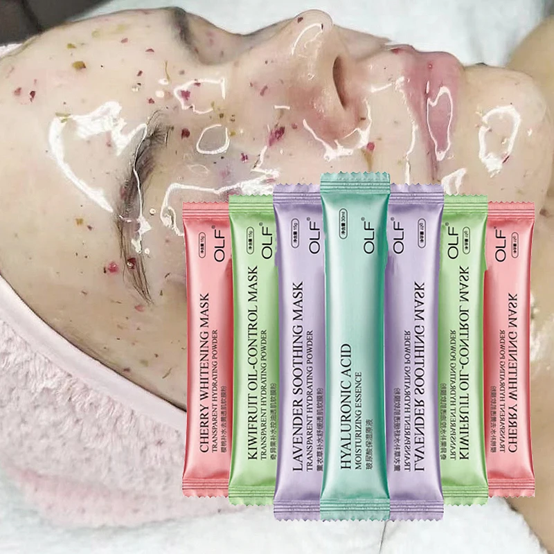 Private Label Custom Lavender Gel Moisturizing Hyaluronic Acid Crystal Peel Off Rubber Powder Hydro Jelly Face Mask