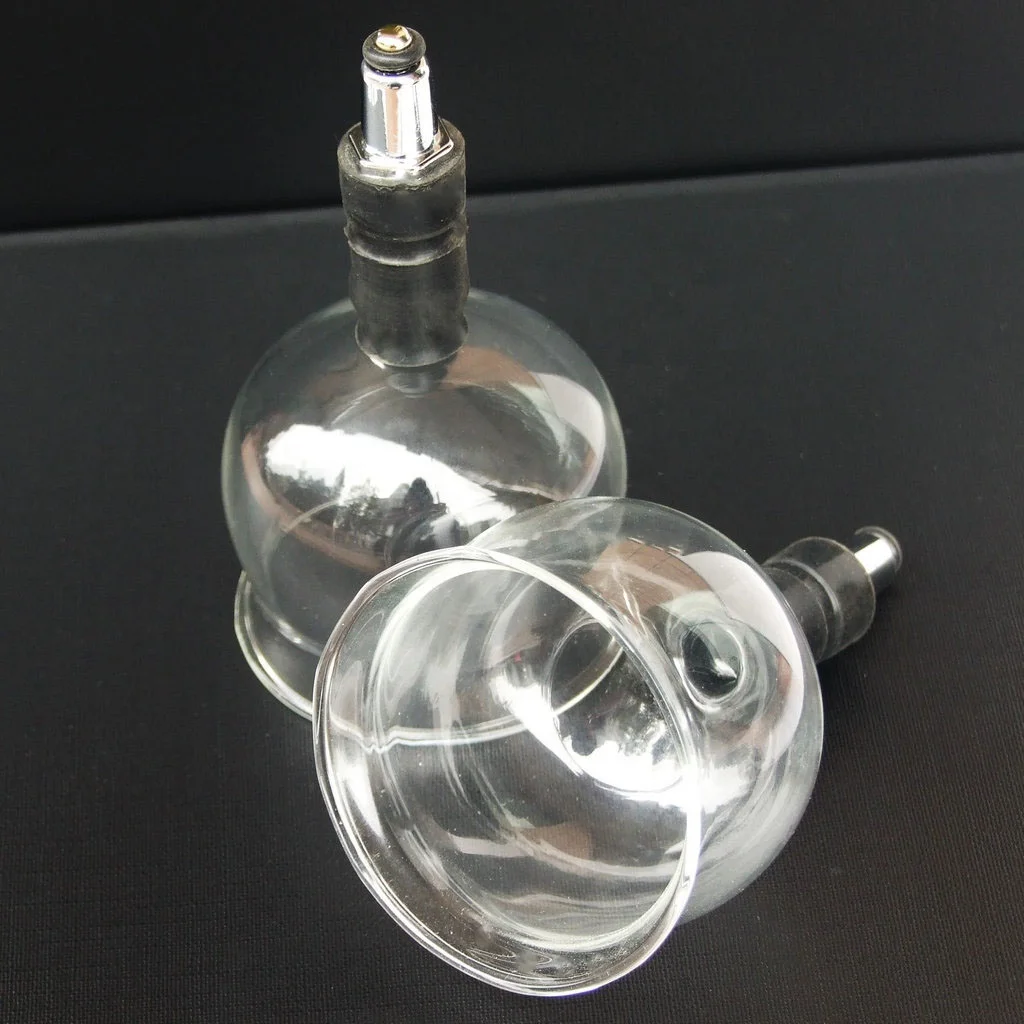 NEW length mouth vacuum glass cupping device hijama cups beauty glass cupping 14 pcs set