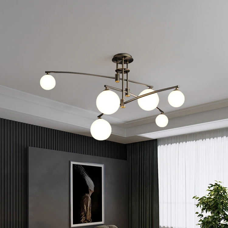 Заводская прямая 2023 новая современная люстра с шаром в скандинавском стиле потолочное освещение для дома ручная выдувная стеклянная подвесной светильник