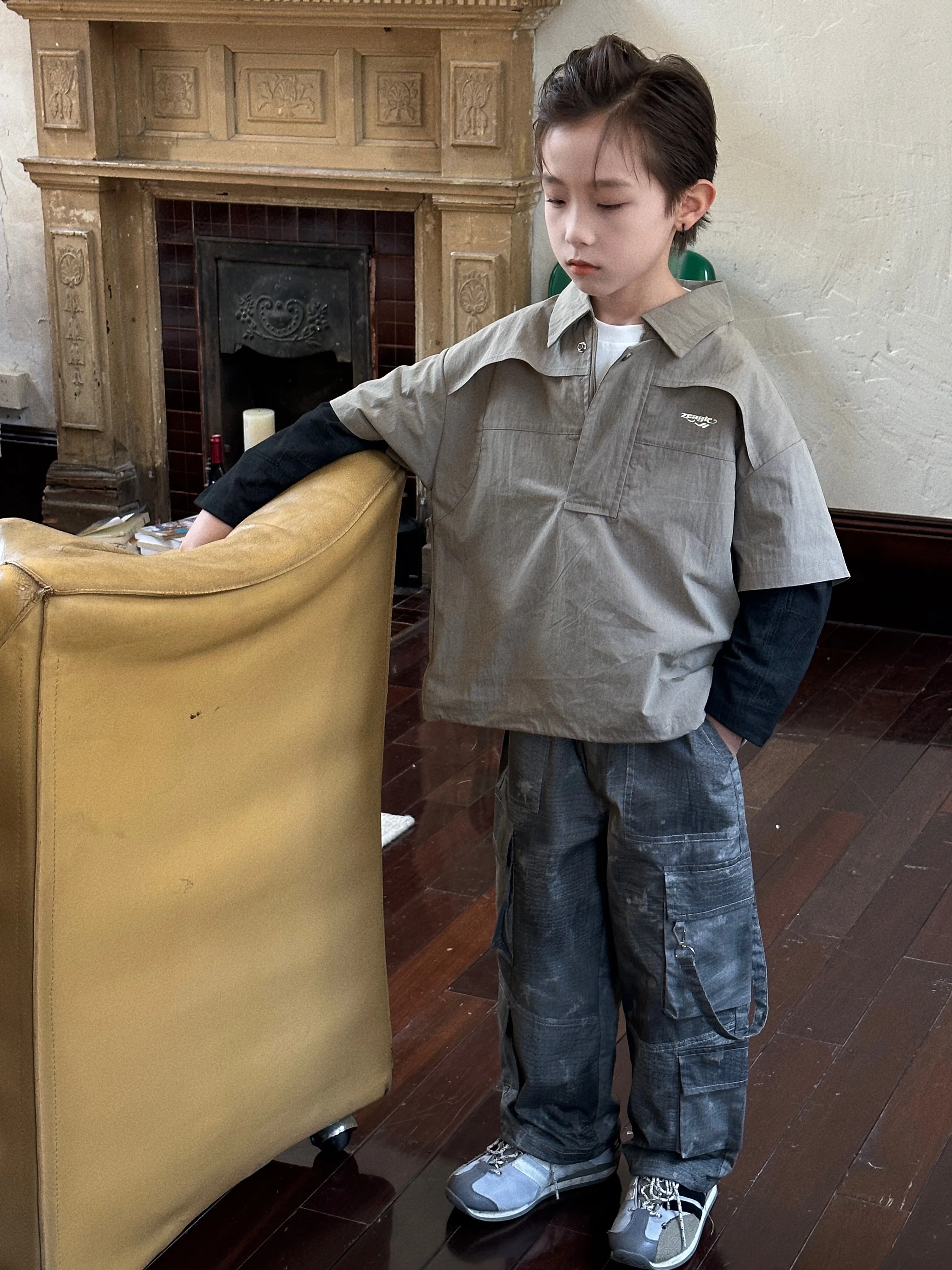 Hot Selling Boys Camouflage Trousers New Loose Casual Hip Hop Straight Baggy Pants for Kids