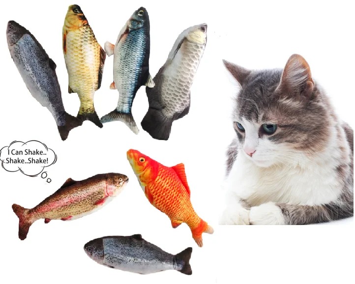 Лидер продаж, лучшая игрушка для домашних животных, Мерцающая рыба, Реалистичная Мерцающая рыба, плюшевая Интерактивная смешная игрушка для домашних животных, электрическая движущаяся рыба