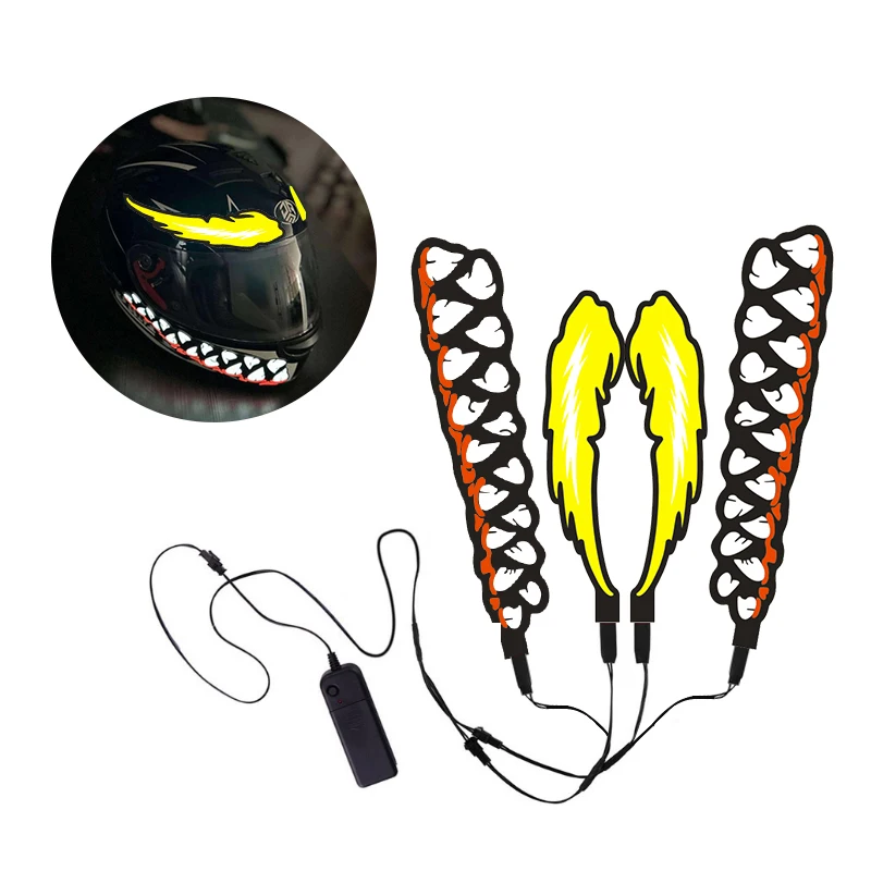 venom Motorcycle Helmet Decoration Led Strip Lights Multi Color LED Light Up Helmet El Tape With 3 Work Mode