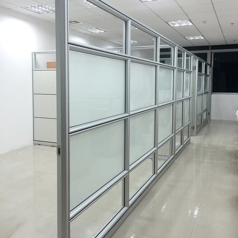 Factory wholesale Clear Modular Low E Glass Office Partition Panel System Divider Glass Office Partition