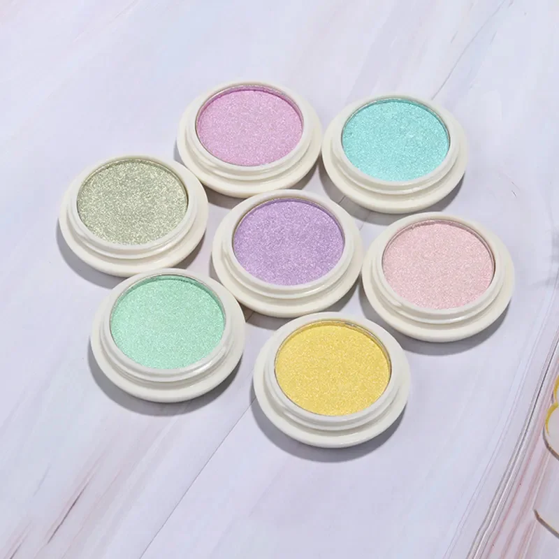 9 Colors Iridescence Solid Powder Nail Metallic Glitter Aurora Mirror Nail Chrome Powders