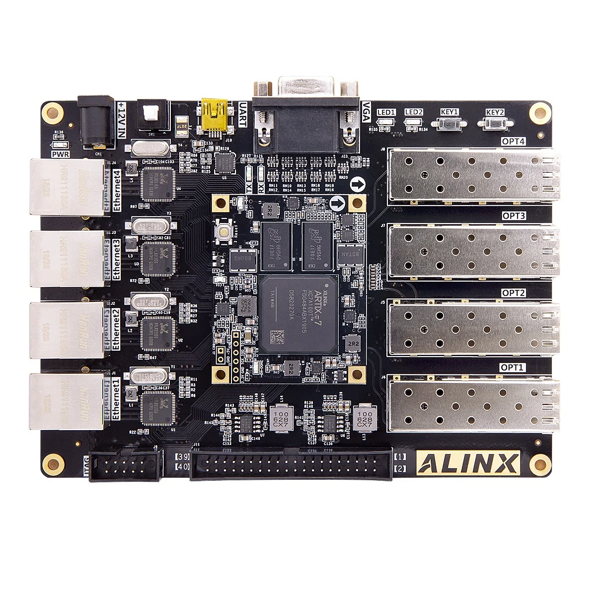 ALINX AX7101: XILINX Artix-7 XC7A100T FPGA макетная плата A7 SoMs SFP оценочные наборы макетный комплект Cortex