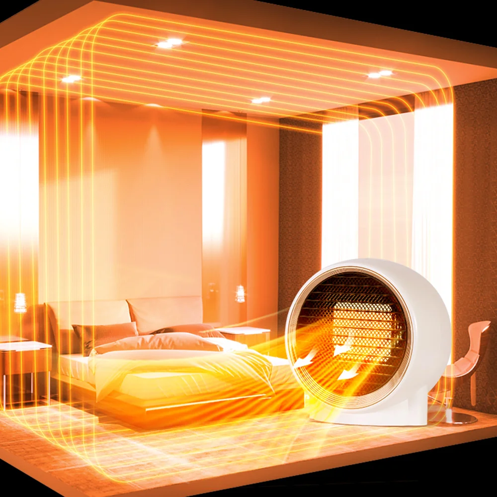 2023 1000W Portable Heating Table Thermal Flame Heater Energy Saving Electric Mini Chauffage Fan Heaters For Room