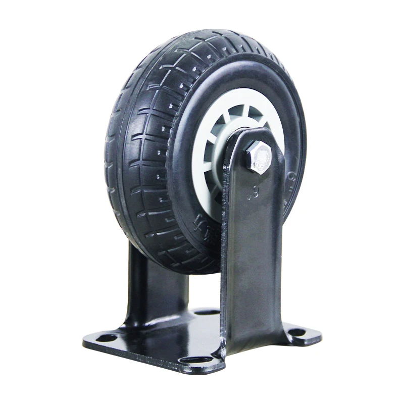 Rubber wheel trolley trailer equipment supporting the use of directional universal brake casters silent non-slip wheels
