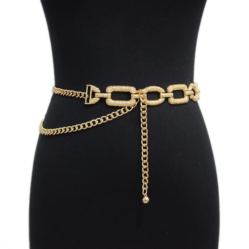Women Punk Chain Alloy Belly Sexy Fashion Belt Body Jewelry Chain Waist For Woman