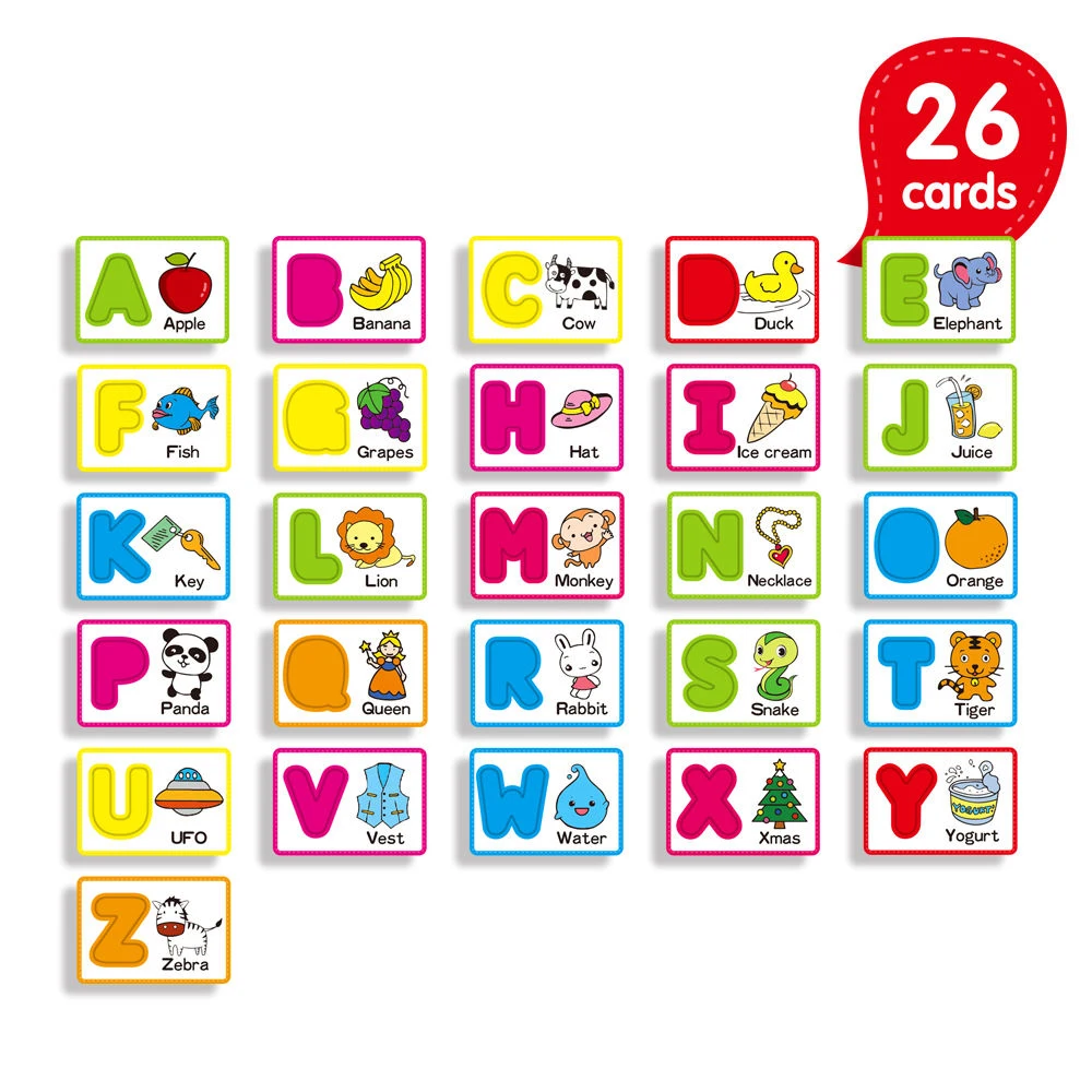 IN STOCK English Letters Toys Matching toy Preschool words Spelling Game Wooden Alphabet Letters Flashcards