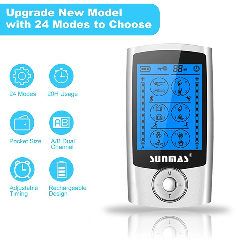  Electrodos Acupuncture Pain Relief Small Muscle Body Neck Back Electric Massager Tens Unit