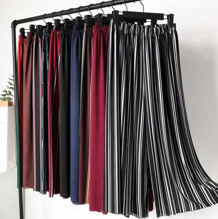 Summer stalls selling high-waisted beauty wide-leg pants women large size loose breathable thin casual pants