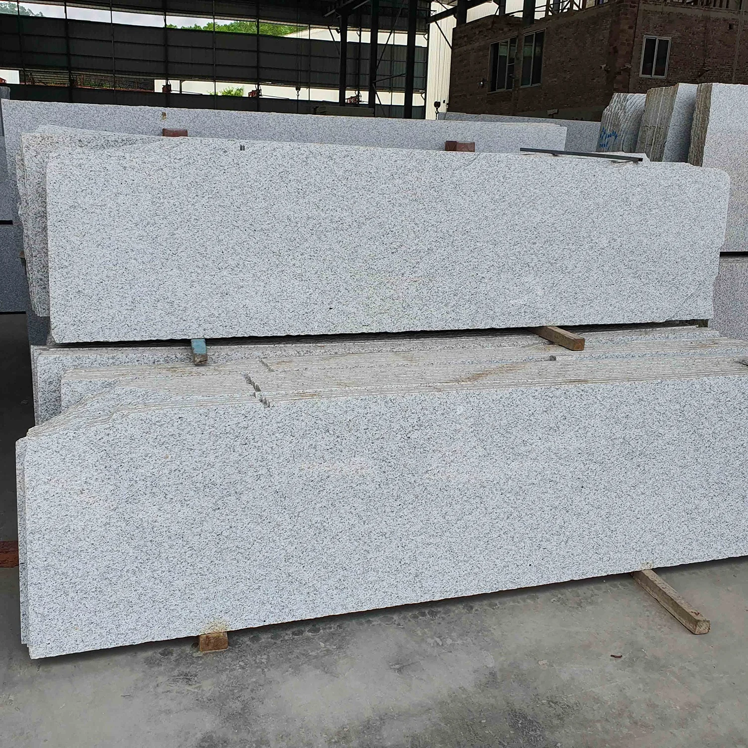 BOTON STONE Chinese Polished Natural Paving Stone Wall Slabs Kitchen Countertop White Granite Tile Floor