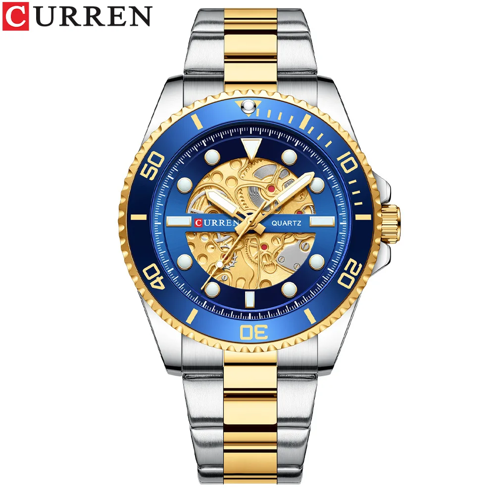 CURREN 8412 Men Luxury Watch Miyota Movement Chronograph Quartz Wrist Watch