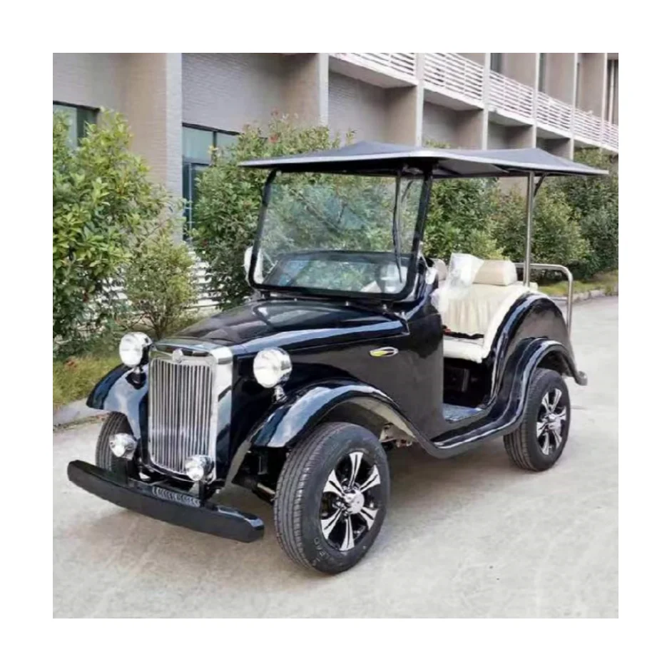 Electric Classic Car With Canopy Comfortable Sightseeing Vintage Car Leisure Travel Classic Car