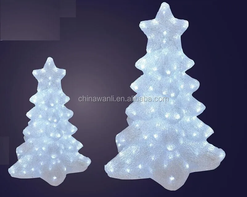 3D акриловые фигурные огни украшения ледяной светодиодный свет дерева