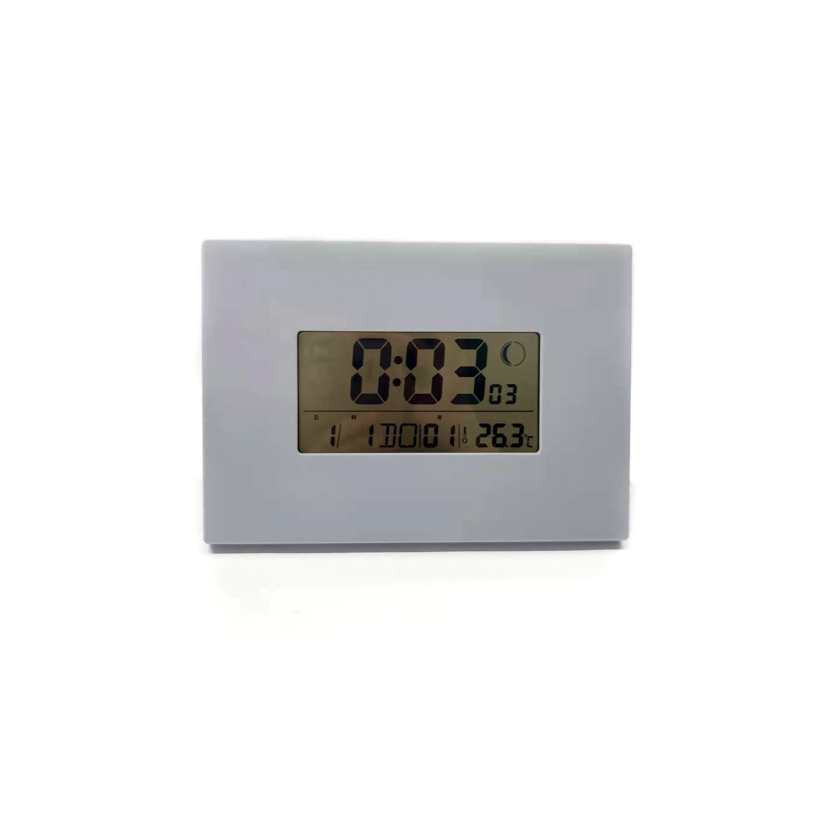 Digital RC Sensor Wall Clock 12/24h Display Repeat Signal Temperature Humidity Display Desktop Office Living Room indoor Use