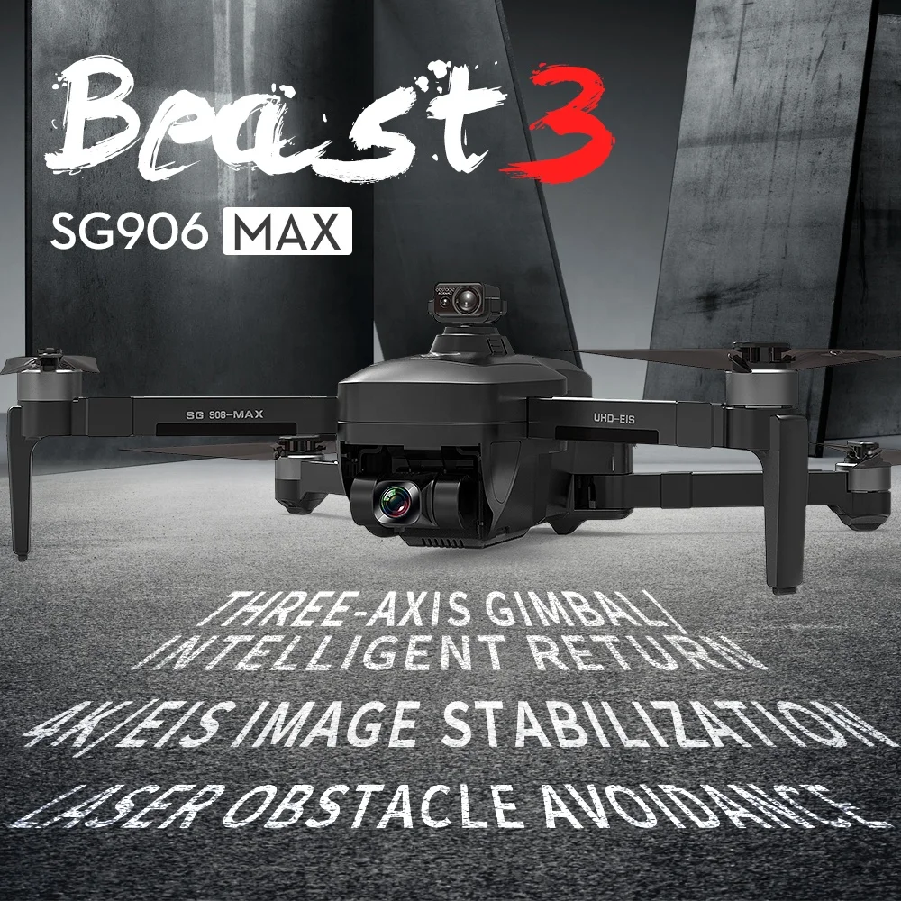 2021 ZLL Beast3 SG906 MAX 3-осевому гидростабилизатору drone с камерой GPS RC Drone 4K обходом
