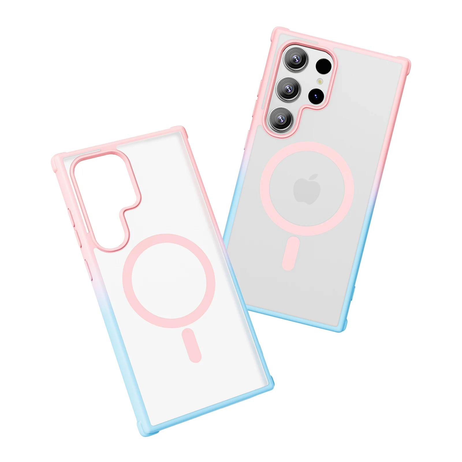 wholesale price Shockproof Transparent Phone Case For Samsung s24 s24 plus s24 ultra Max Wireless Charging Magnetic Back Cover