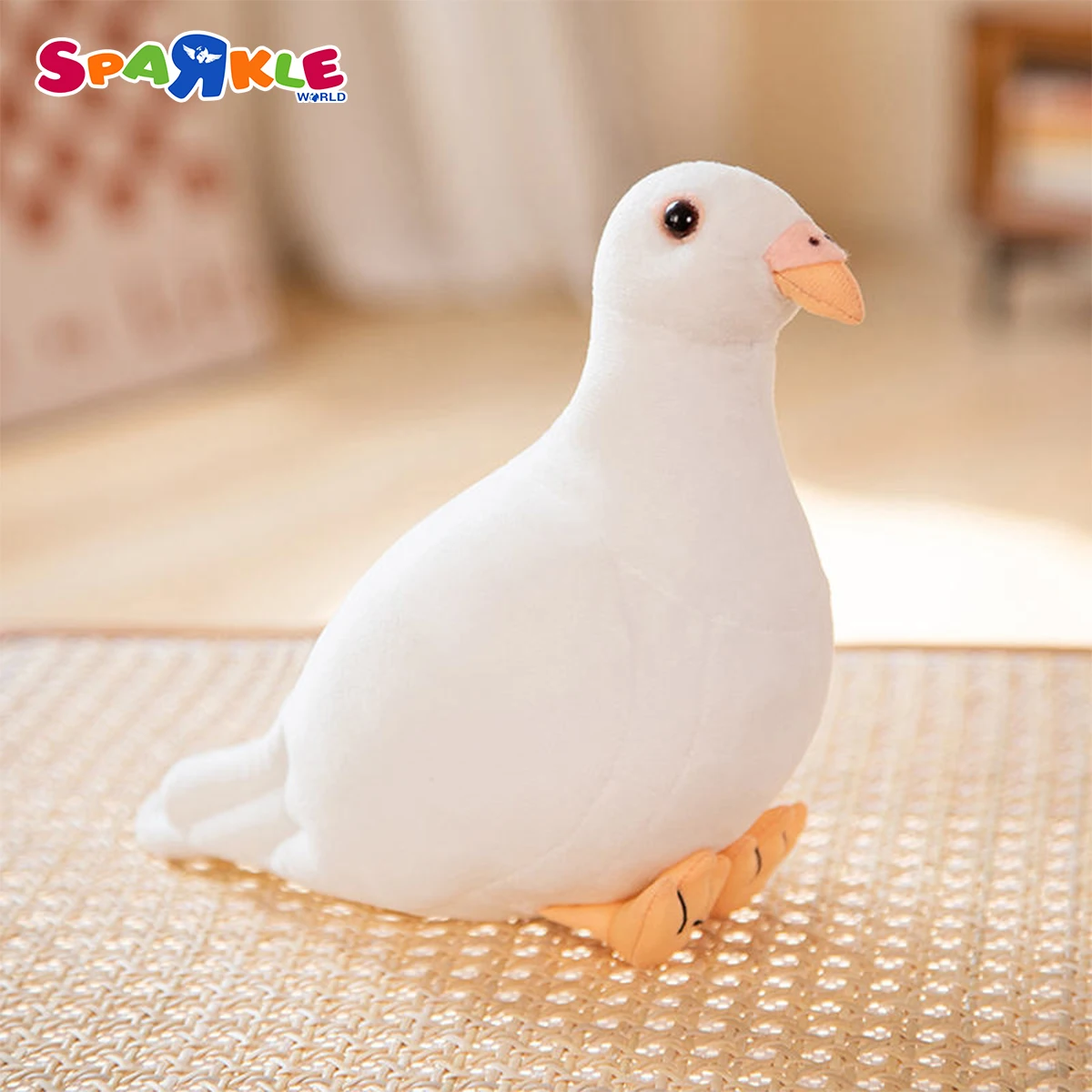 Simulation Pigeon Doll Bird Doll Small White Dove Magpie Stuffed Toy Children Gift Doll Wholesale