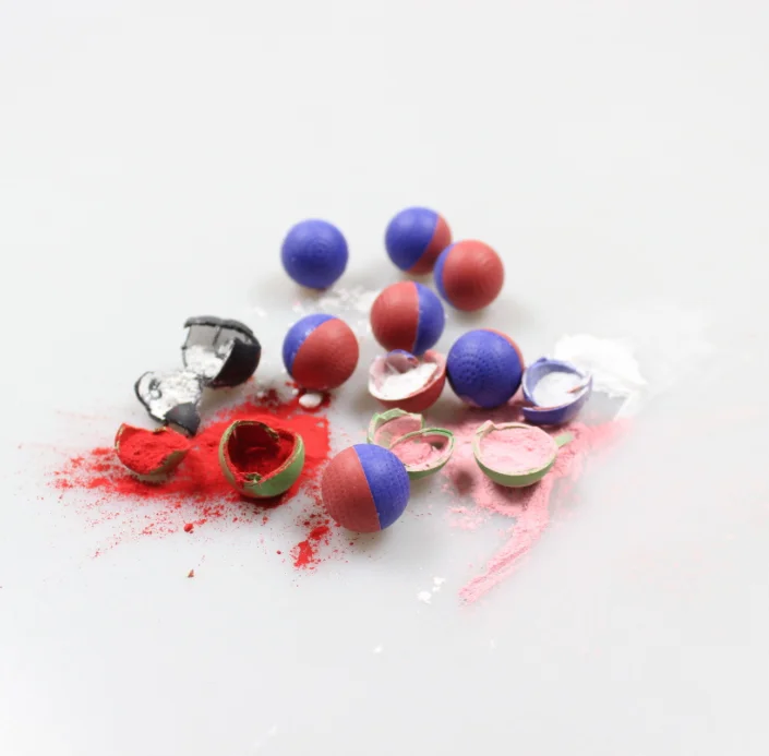 China Factory Wholesales Hot Sale 0.68 Caliber Multi-color Paintball Poederballs powder Bullet