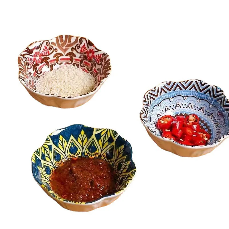 Bohemian style tableware and home plate set sauce dish