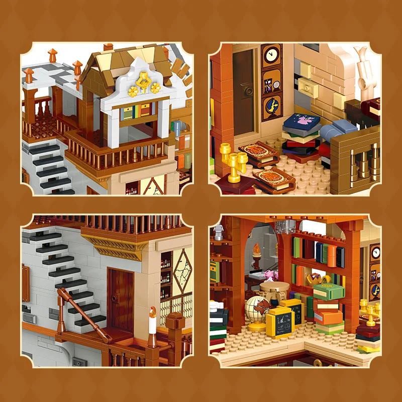 57016 DIY mini retro building blocks with lights  Building Block Brick Children MOC Toys Gifts 3294 pcs/set