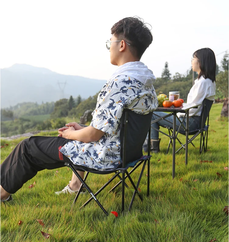 Portable Travel Folding Chair Ultralight High Load Outdoor Camping Chair for Beach Hiking Picnic Seat Fishing Tool Fold Chair