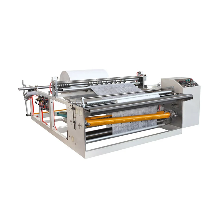 Non woven fabric rewinding machine for wet wipe folding and cutting and packing machine