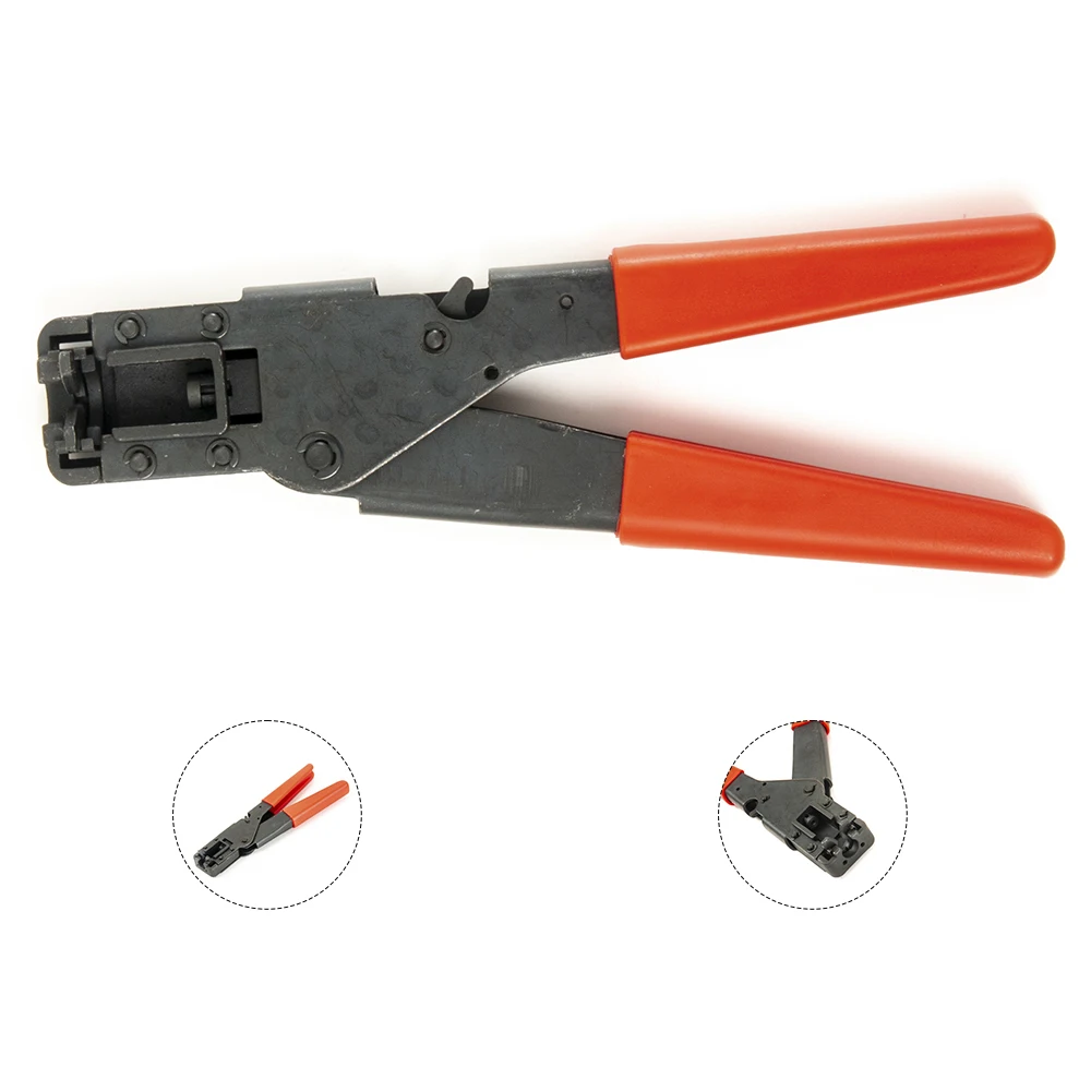 Rg6 Network Cable Crimper Coaxial Compression Connector Stripper Tool