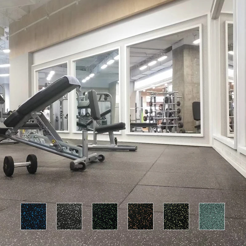 50Mm*50Mm*15Mm  Epdm Gym Rubber Soft Mats For Kids High Quality Durable Waterproof Sport Flooring