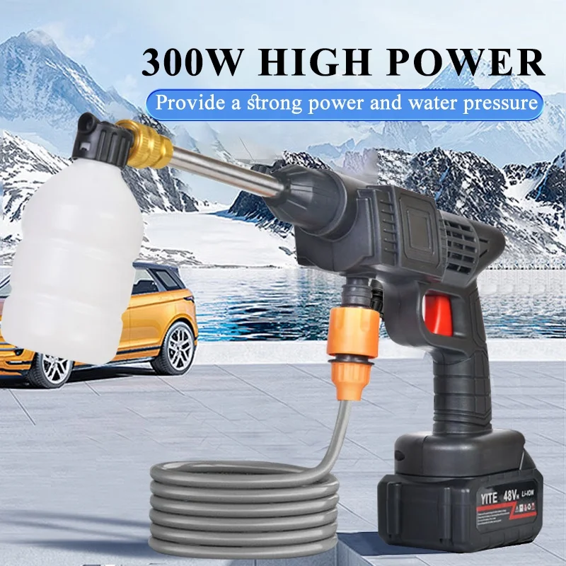 Long endurance steel car washer Powerful Wireless car wash machine Portable Cordless electric high pressure spray Foam water gun