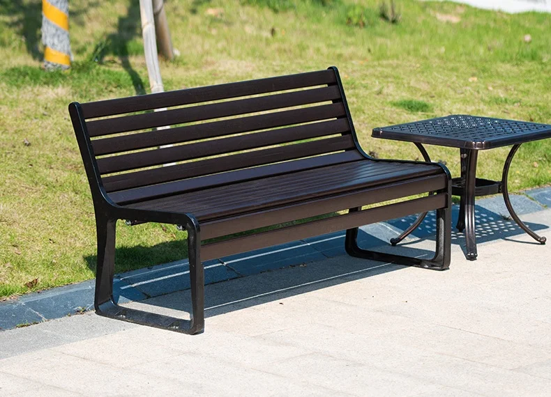 Cast aluminum outdoor park bench Balcony garden outdoor leisure wrought iron bench