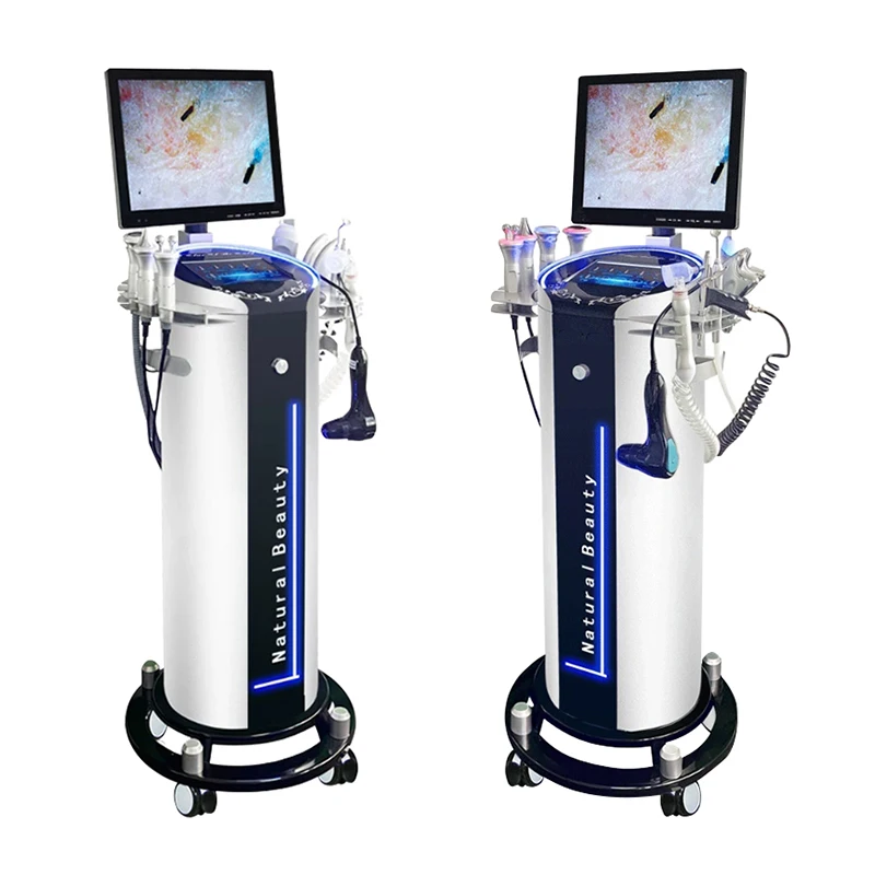 11 in 1 Multifunction beauty diamond crystal aqua peel hydro dermabrasion facials machine with Detection screen