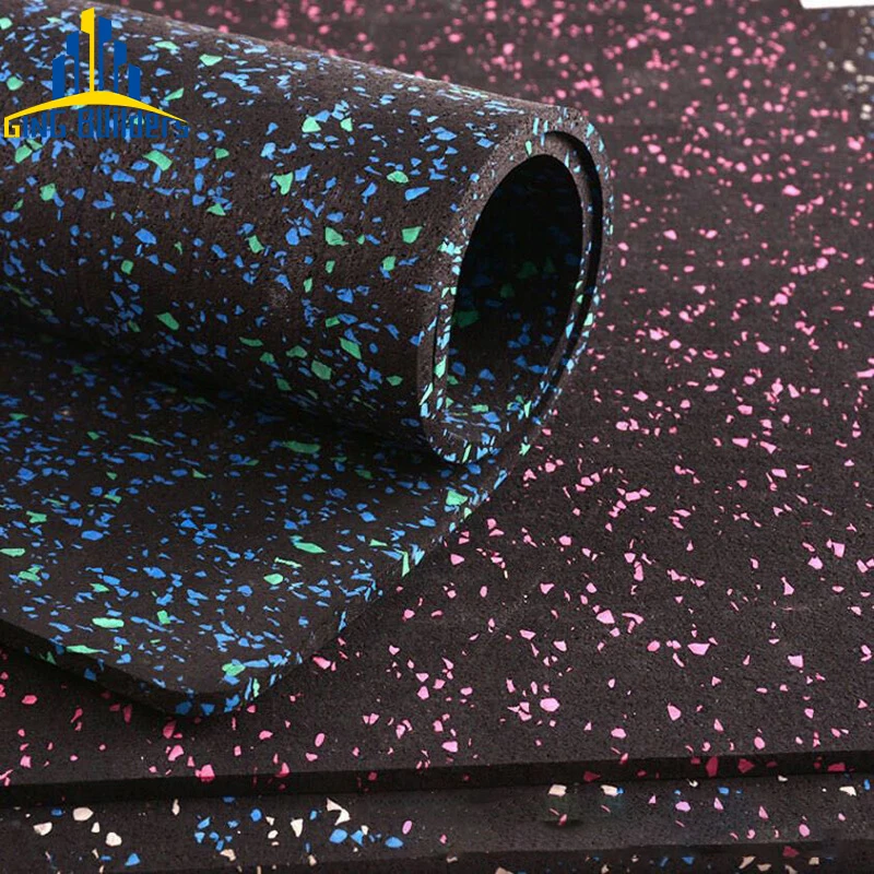 Gingbuilders Cheap High Quality Beige Garage Suelo Gimnasio Pvc Mats 20Mm 6Mm Rubber Outdoor Gym Flooring Roll Puzzle Boxing