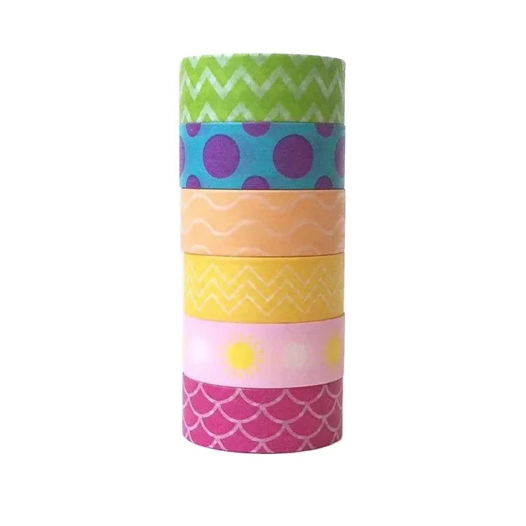 6 Rolls Washi Tape Set,Decorative Washi Masking Tape Set for DIY Crafts and Gift Wrapping (mix)