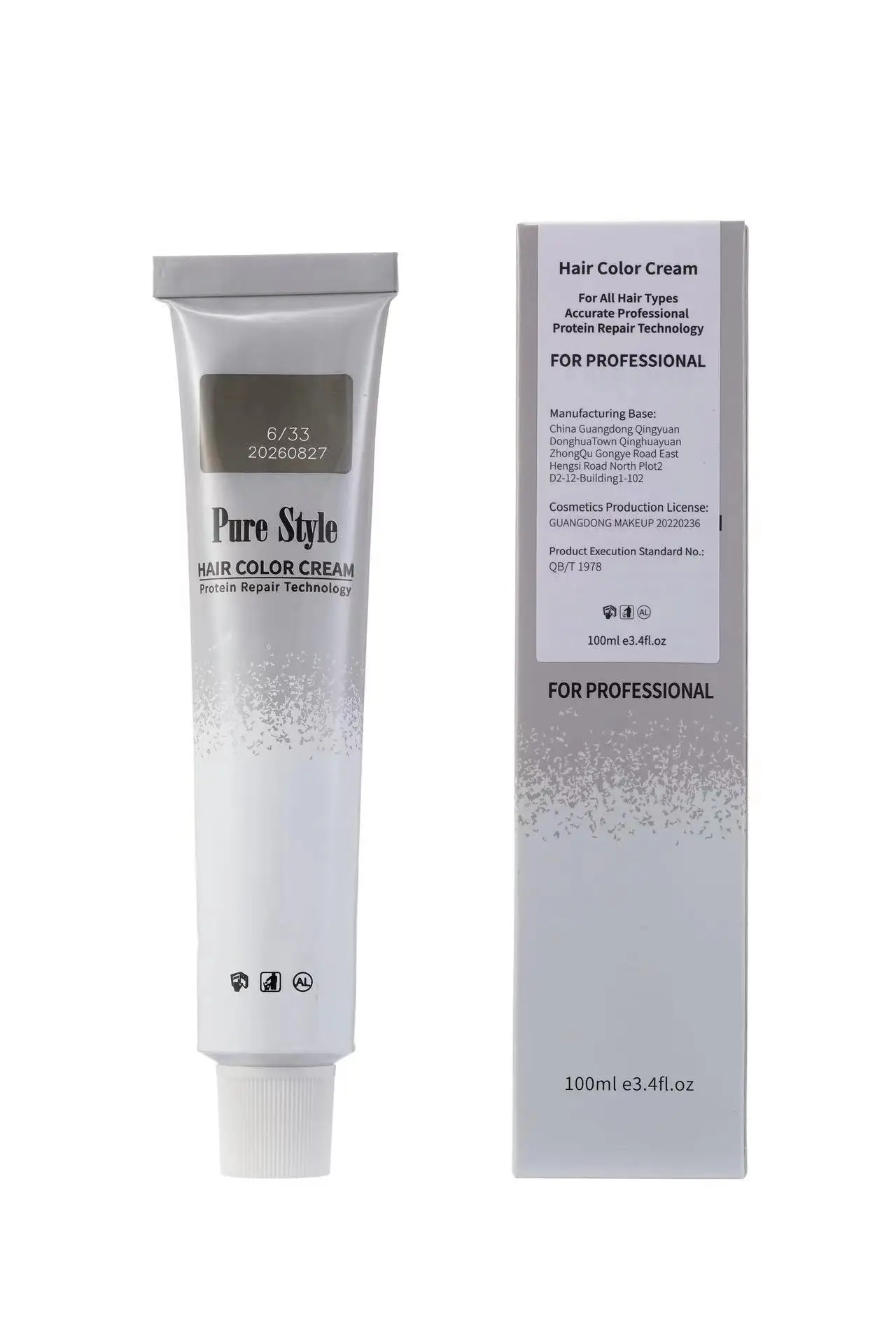 PureStyle OEM Wholesale Hot Sale 47 Codes Professional Permanent Low Ammoina Hair Dye Cream Salon Fashion Color