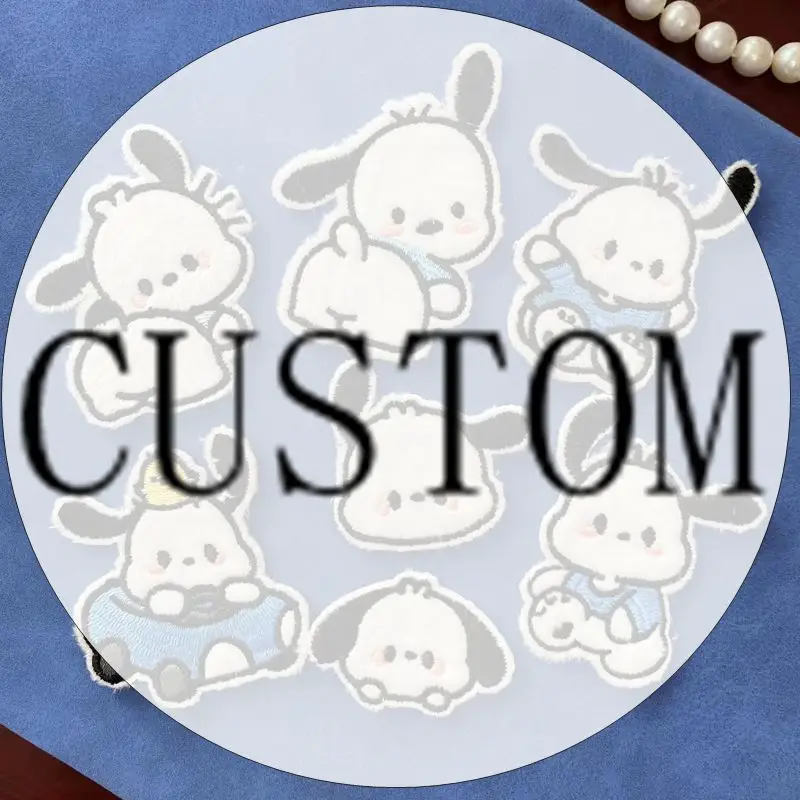 Custom halloween iron on pretty dog animal embroidery patch customized cartoon Animal angel cute patches for child safety use
