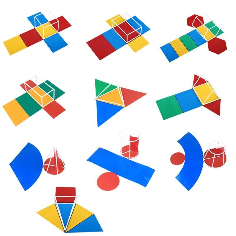 
High Quality 10 sets of magnetic solid geometry frame model Teaching Enlightenment Teach Math Aids 