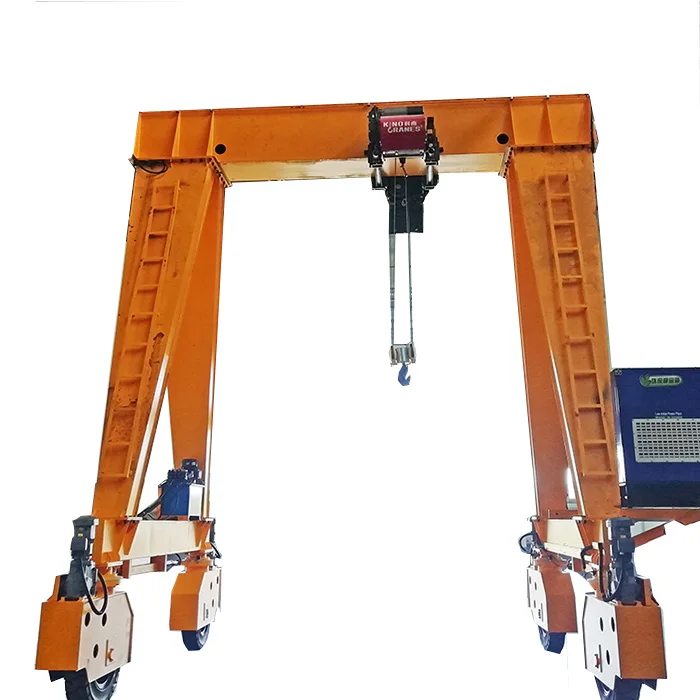 15 Ton Workshop Use Rubber Tyred Mobile Single Girder Gantry Crane