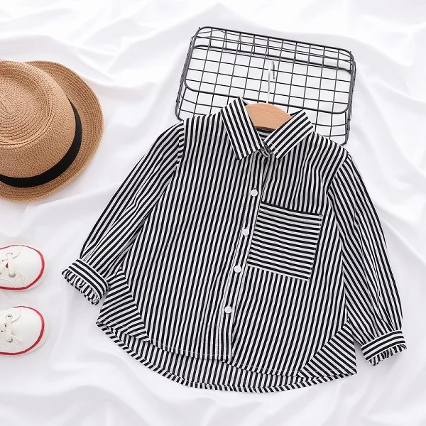 Girls Striped Long Sleeve Cartoon Cute Branded Kids Shirts of China Top Ten Selling Products