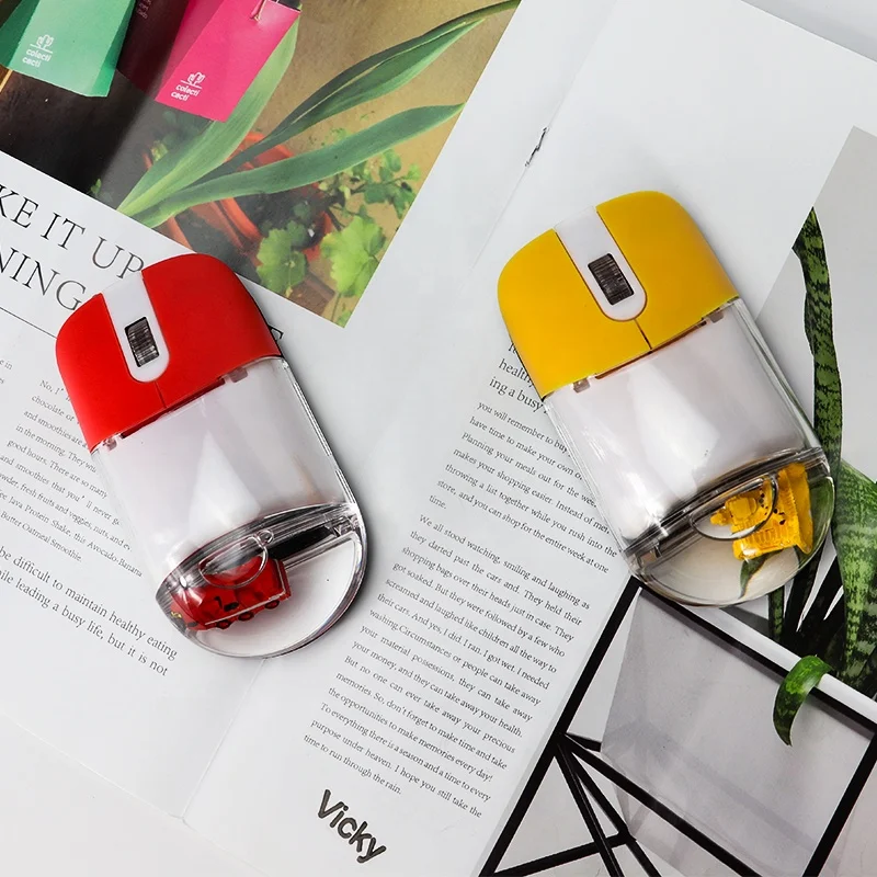 Custom Logo 3D Floating USB 2.4Ghz AAA Battery Liquid Wireless Optical Aqua Computer Maus Mysz Mouse Promotional Business Gifts